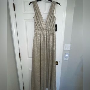 Lulu’s Gold Maxi Dress